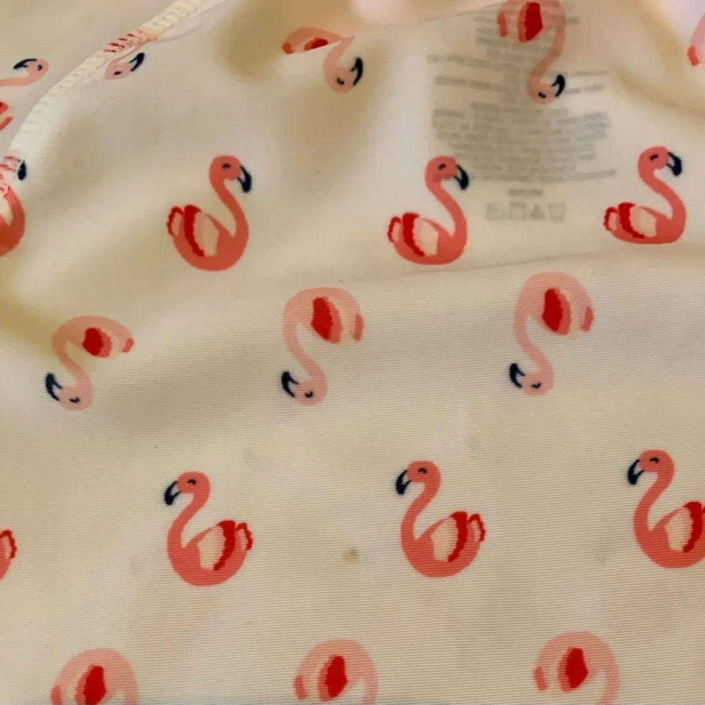 First Impressions Flamingo Swimsuit-12 Months-Swim Shirt Pink Ruffled Bottoms